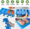 Popsicle Molds Set of 3,Ice Pop Molds Silicone 4 Cavities Ice Cream Oval Cake Pop Mold,with 50 Wooden Sticks for DIY Popsicle,Cake Pop, Ice Pop, Cakesicles(blue)